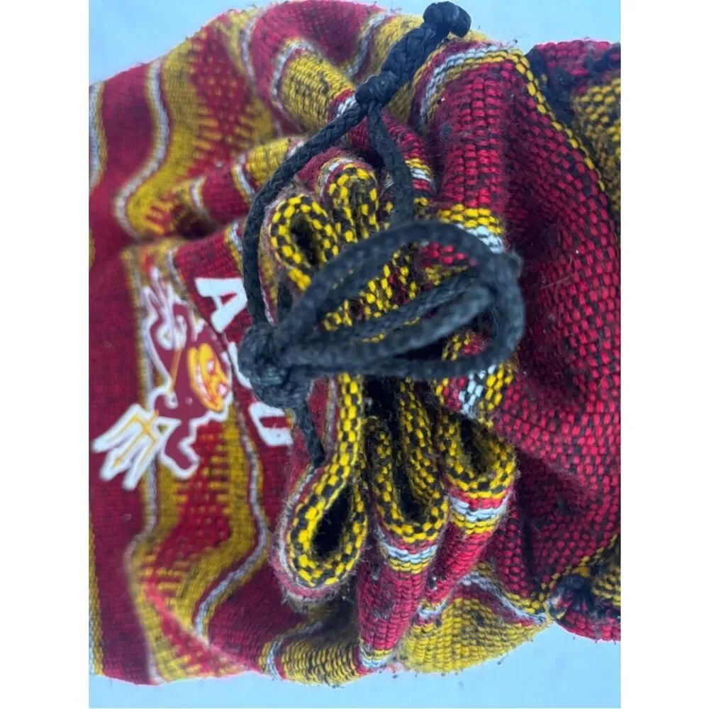 Arizona State University Southwestern Woven Backpack Maroon Gold Sparky Mascot